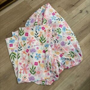 Pottery Barn kids fitted and flat sheet set Elise floral